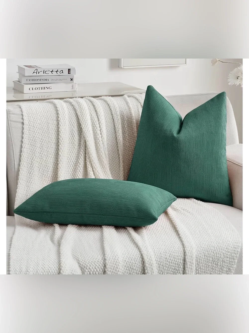 Futei 22x22-Pack-of-2-Chenille-Decorative-Throw-Pillow